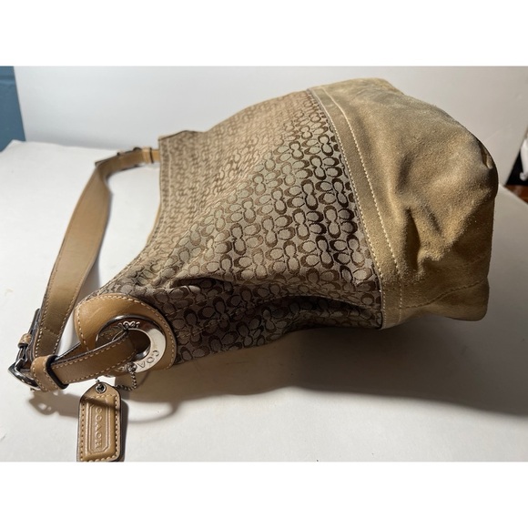 Coach Beige Signature Shoulder Bag - Picture 5 of 9